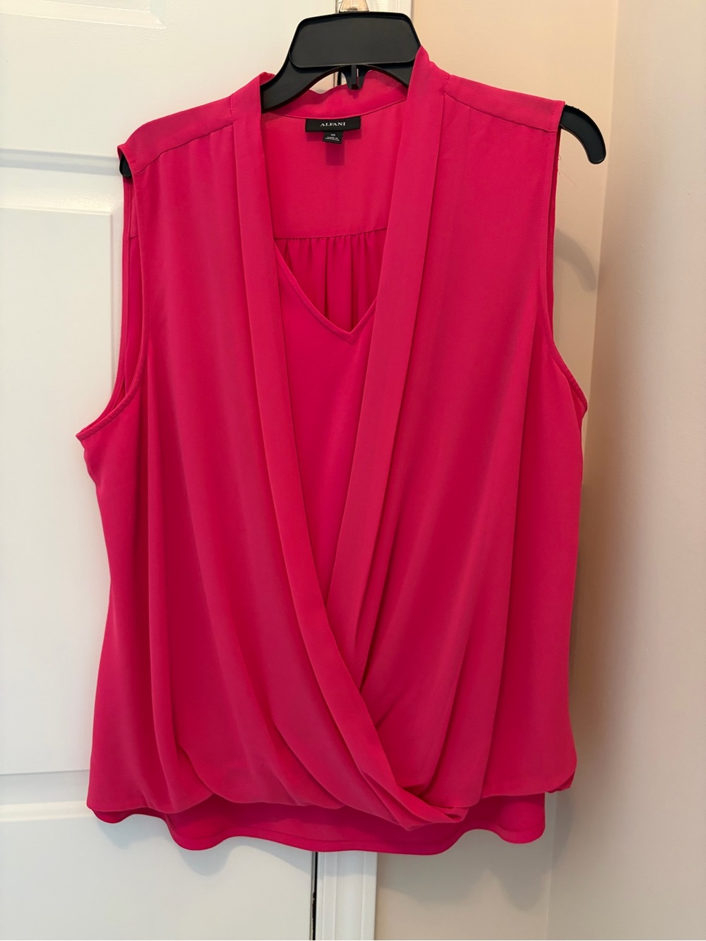 Alfani Hot Pink Sleeveless Surplice Camisole - Picture 1 of 2